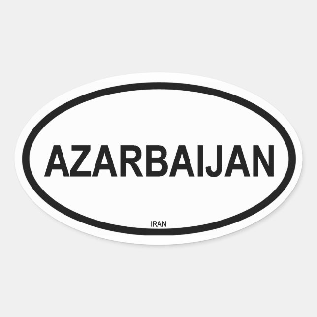 Pegatina Ovalada CUATRO "Azarbaijan" (Anverso)