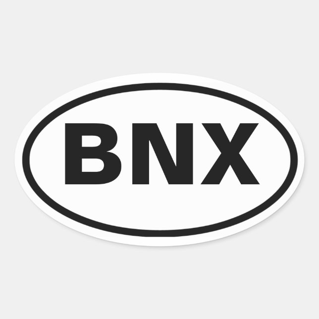 Pegatina Ovalada CUATRO Banja Luka "BNX" (Anverso)