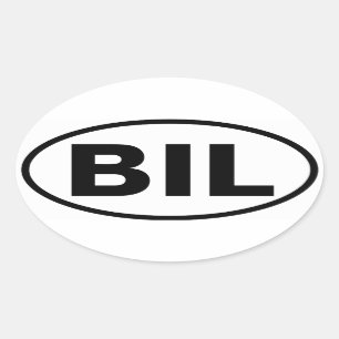 Pegatina Ovalada CUATRO Billings, Montana "BIL"