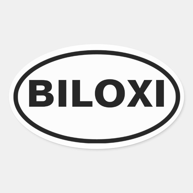 Pegatina Ovalada CUATRO Biloxi (Anverso)