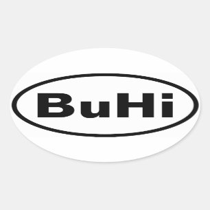 Pegatina Ovalada Cuatro BuHi