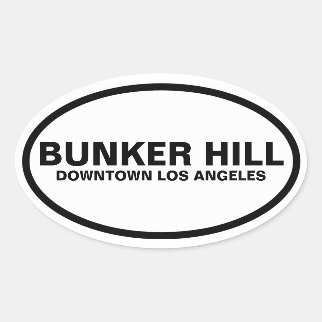 Pegatina Ovalada CUATRO "Bunker Hill" (Anverso)