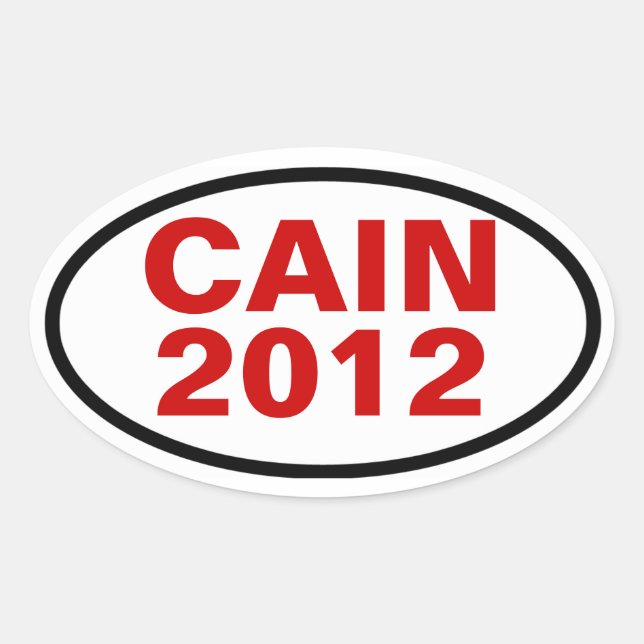 Pegatina Ovalada CUATRO Caín 2012 (Anverso)