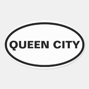 Pegatina Ovalada CUATRO "CIUDAD DE LA REINA" DE Toronto