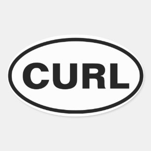 PEGATINA OVALADA CUATRO "CURL"