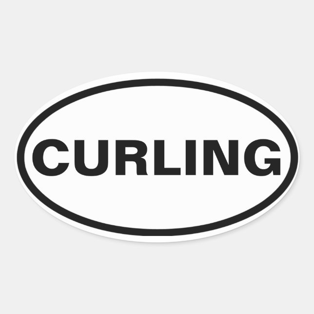 PEGATINA OVALADA CUATRO "CURLING" (Anverso)