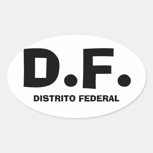 PEGATINA OVALADA CUATRO D.F. (Anverso)