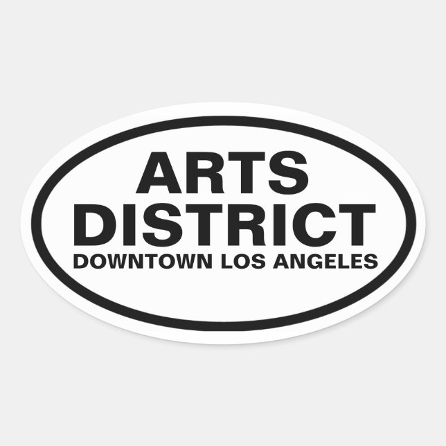 Pegatina Ovalada CUATRO "Distrito Artístico" (Anverso)