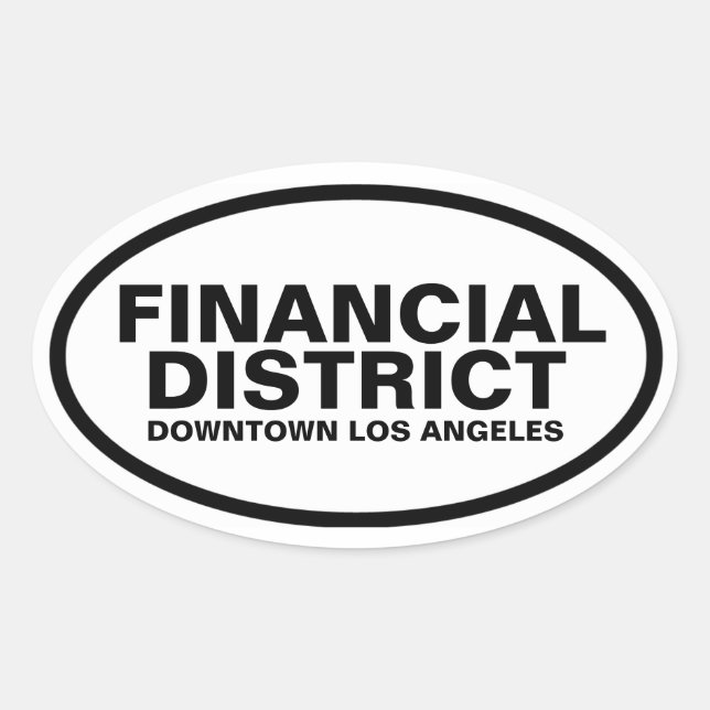 Pegatina Ovalada CUATRO "Distrito Financiero" (Anverso)