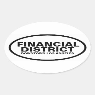 Pegatina Ovalada CUATRO "Distrito Financiero"