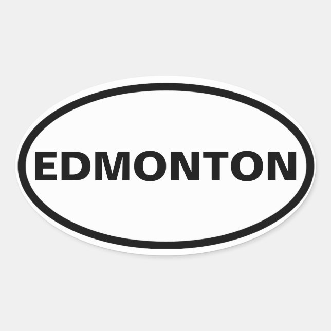 Pegatina Ovalada CUATRO Edmonton (Anverso)