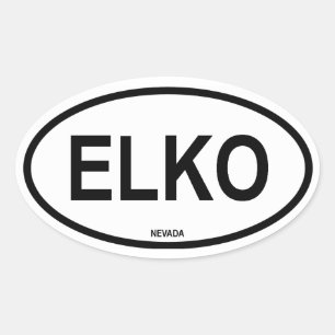 Pegatina Ovalada Cuatro Elko, Nevada