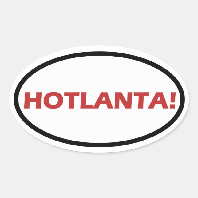 PEGATINA OVALADA CUATRO "¡HOTLANTA!" (Anverso)
