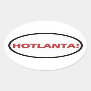 PEGATINA OVALADA CUATRO "¡HOTLANTA!"