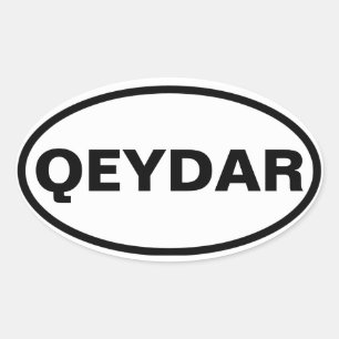 Pegatina Ovalada CUATRO I [Corazón] Qeydar