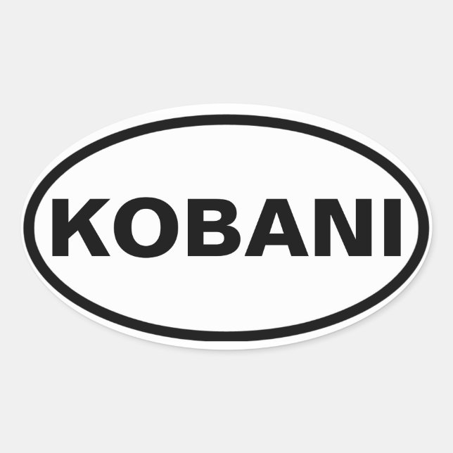 Pegatina Ovalada CUATRO Kobani (Anverso)