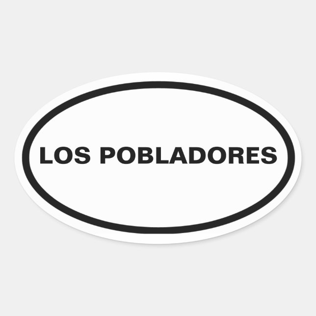 Pegatina Ovalada CUATRO "Los pobres" (Anverso)
