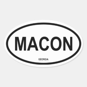 Pegatina Ovalada CUATRO Macon, Georgia