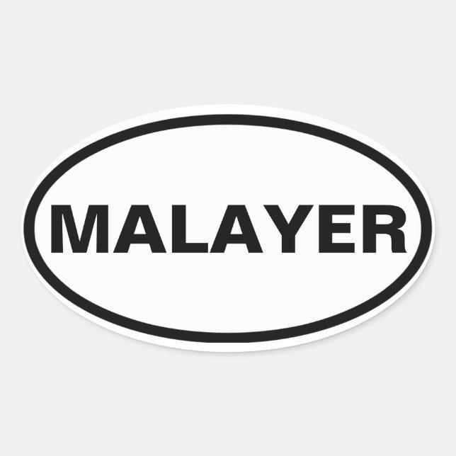 Pegatina Ovalada CUATRO Malayer (Anverso)