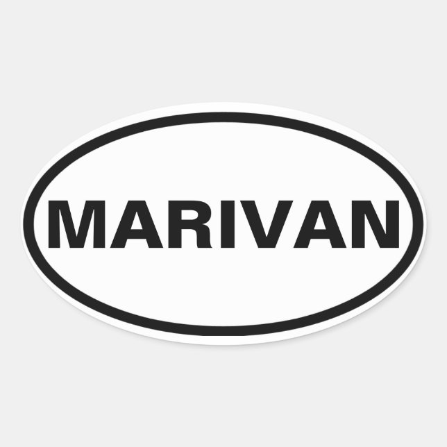 Pegatina Ovalada CUATRO Marivan (Anverso)