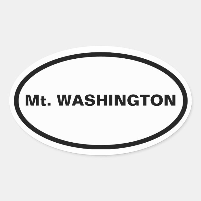 Pegatina Ovalada CUATRO Monte Washington (Anverso)