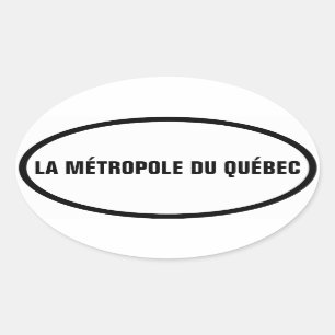 Pegatina Ovalada CUATRO Montreal La Métropole du Québec
