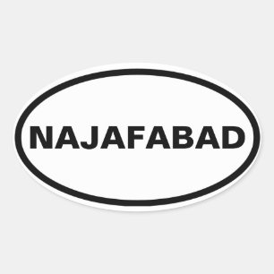 Pegatina Ovalada CUATRO Najafabad