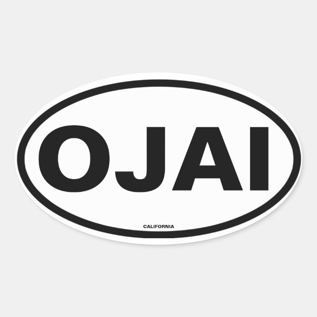 Pegatina Ovalada CUATRO Ojai (Anverso)