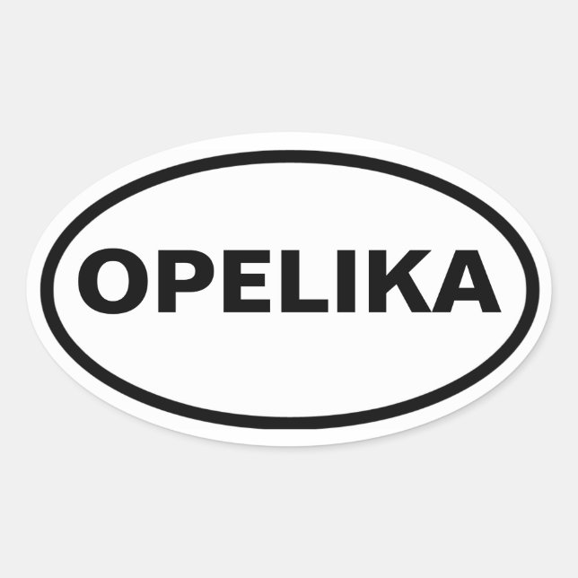 Pegatina Ovalada CUATRO Opelika (Anverso)