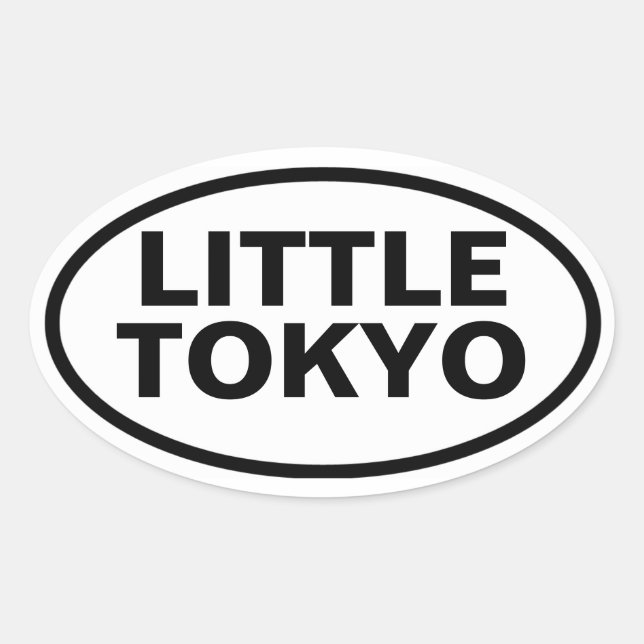 Pegatina Ovalada CUATRO Pequeño Tokio (Anverso)