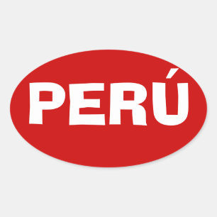 Pegatina Ovalada CUATRO Perú