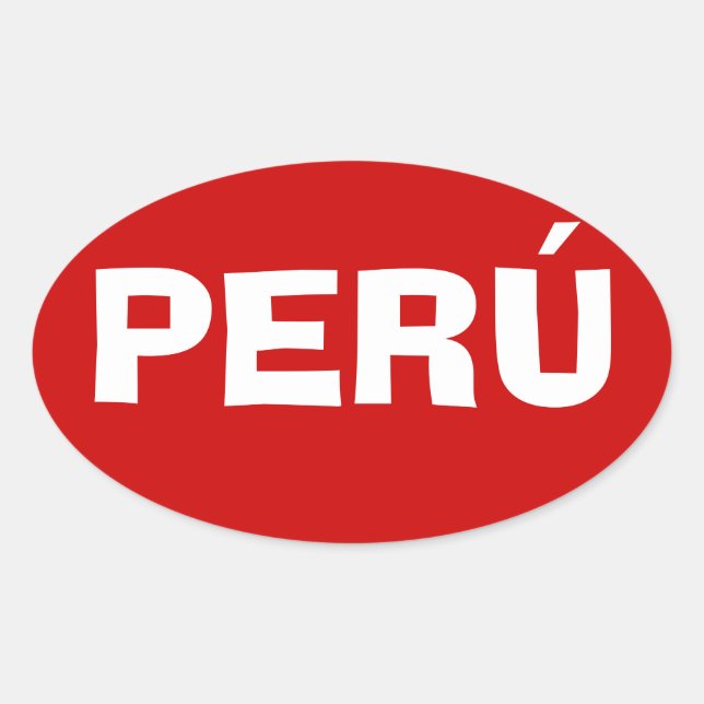 Pegatina Ovalada CUATRO Perú (Anverso)