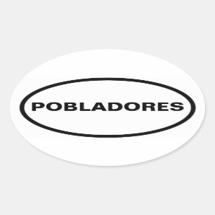 Pegatina Ovalada CUATRO "Pobladores"