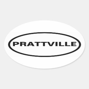 Pegatina Ovalada CUATRO Prattville, Alabama