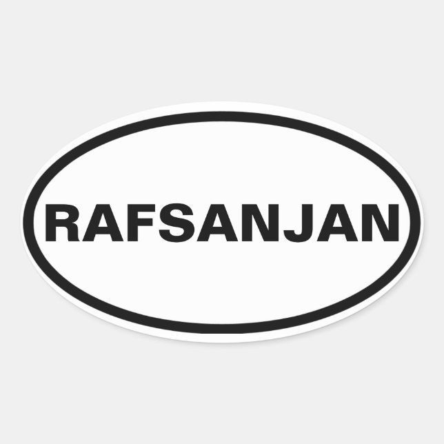 Pegatina Ovalada CUATRO Rafsanjan (Anverso)