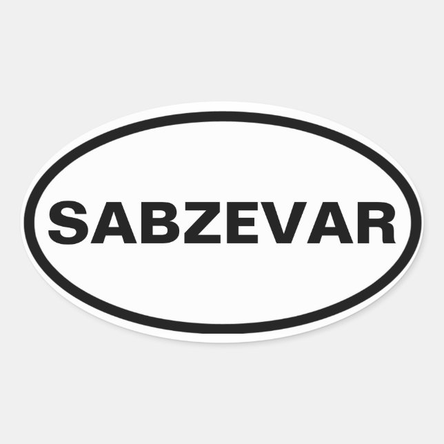 Pegatina Ovalada CUATRO Sabzevar (Anverso)
