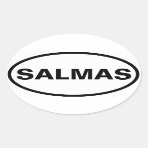 Pegatina Ovalada CUATRO Salmas
