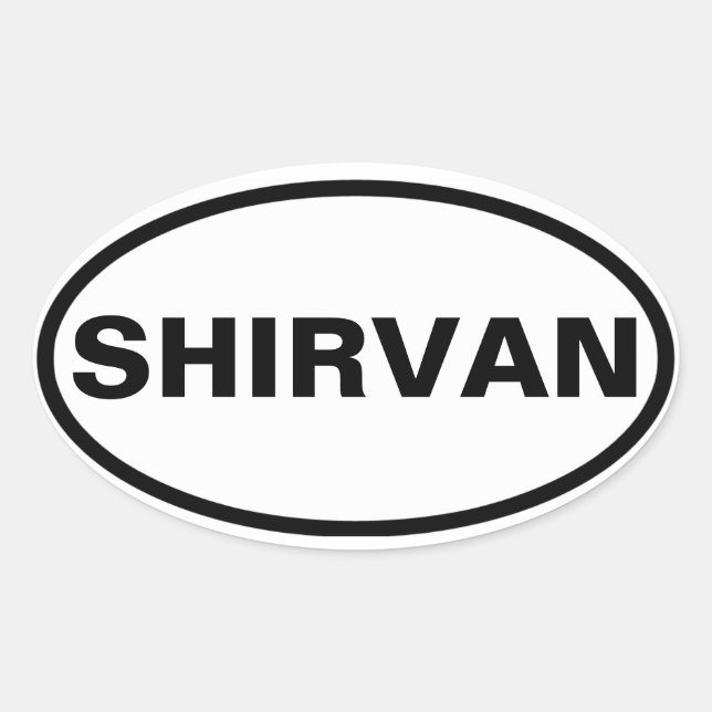 Pegatina Ovalada CUATRO Shirvan (Anverso)