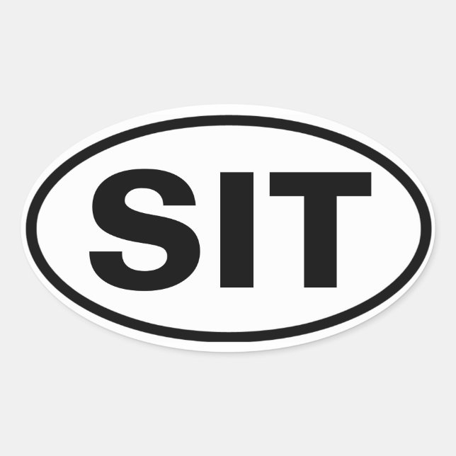Pegatina Ovalada CUATRO Sitka, Alaska "SIT" (Anverso)