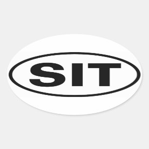 Pegatina Ovalada CUATRO Sitka, Alaska "SIT"