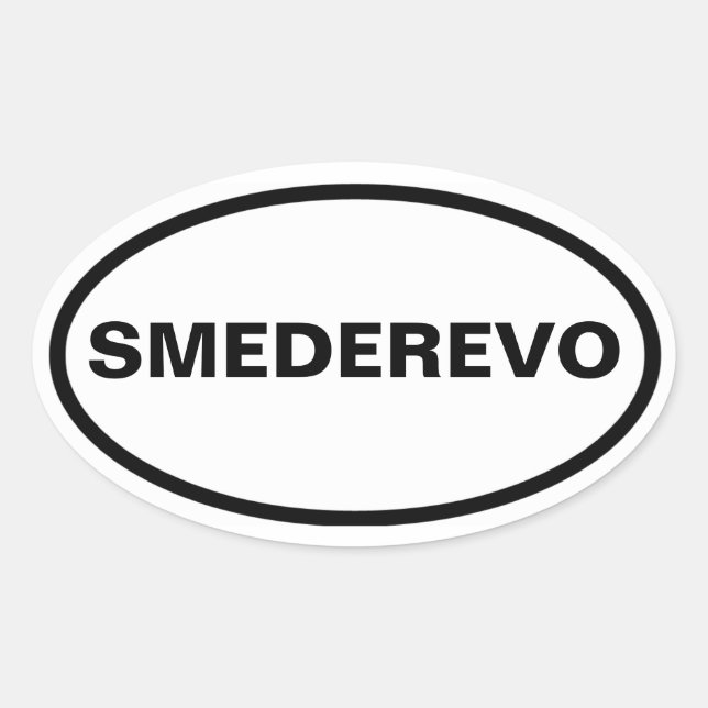 Pegatina Ovalada CUATRO Smederevo (Anverso)