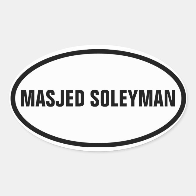 Pegatina Ovalada CUATRO Soleyman Masjed (Anverso)