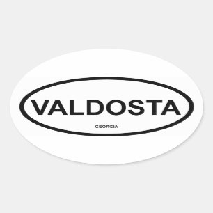 Pegatina Ovalada CUATRO valdostas, Georgia