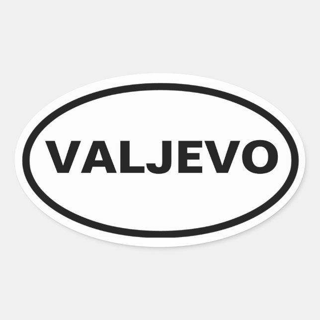 Pegatina Ovalada CUATRO Valjevo (Anverso)