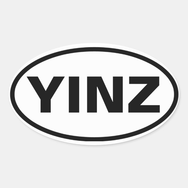 PEGATINA OVALADA CUATRO "YINZ" (Anverso)