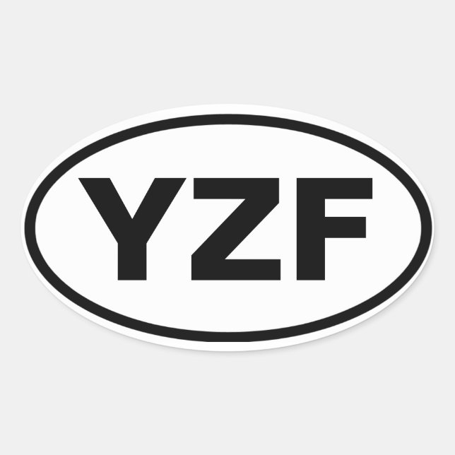 PEGATINA OVALADA CUATRO "YZF" (Anverso)