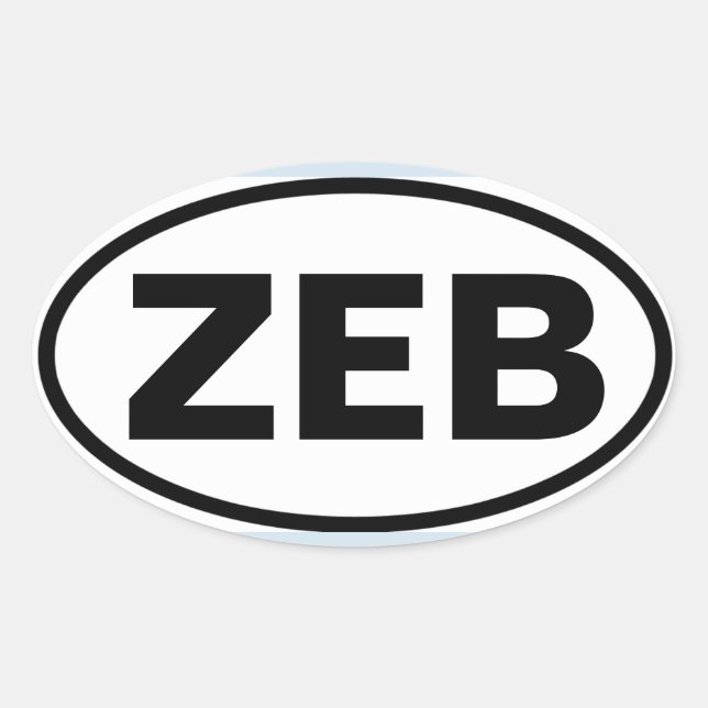 Pegatina Ovalada CUATRO Zebulon "ZEB" (Anverso)