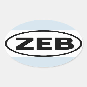 Pegatina Ovalada CUATRO Zebulon "ZEB"