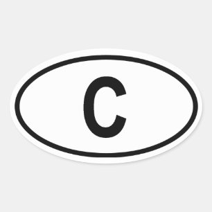 Pegatina Ovalada Cuba C