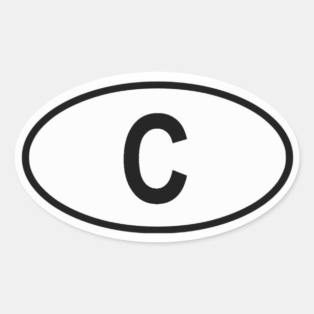 Pegatina Ovalada Cuba C (Anverso)